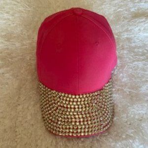 Hot Pink Rhinestone Hat